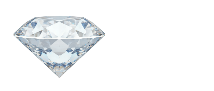 sparkling diamond with precise, intricate facets reflects light beautifully of environment during daylight hours isolated cut out on transparent white backround 300dpi png