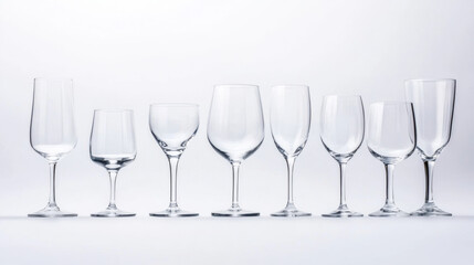 Serene arrangement of empty glassware minimalist still life