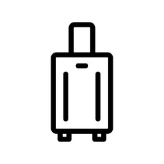 Baggage icon Black and white outline vector