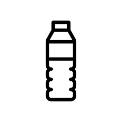 Bottle icon Black and white outline vector