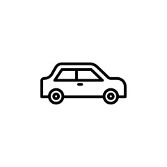 Car icon Black and white outline vector