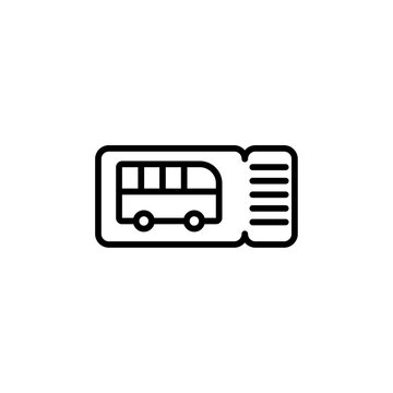 recommend clip art: Bus Ticket icon Black and white outline vector