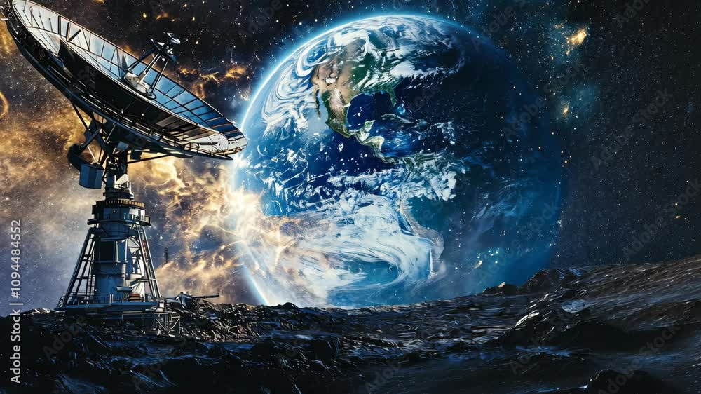 Poster giant space telescope captures stunning views of distant galaxies and the wonders of our universe