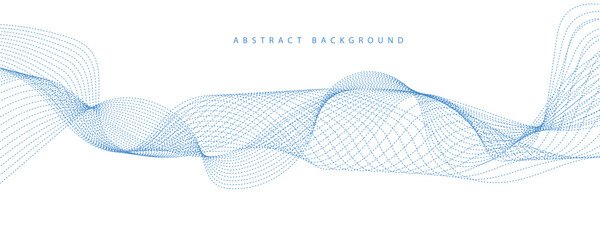 Abstract blue wavy vector background.