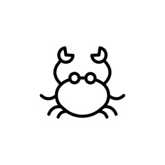 Crabs icon Black and white outline vector