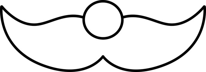 Cute Santa's mustache outline.
Santa Claus mustache black line SVG.
Transparent background.
