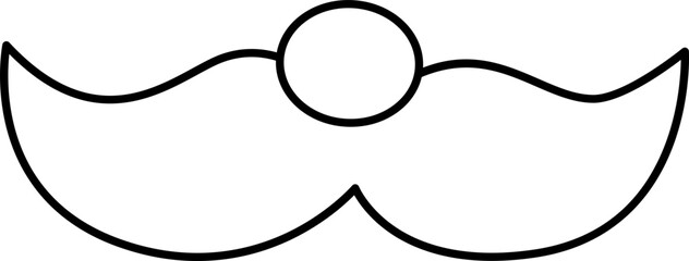 Cute Santa's mustache outline.
Santa Claus mustache black line SVG.
Transparent background.
