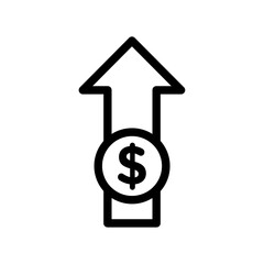 Expensive icon Black and white outline vector