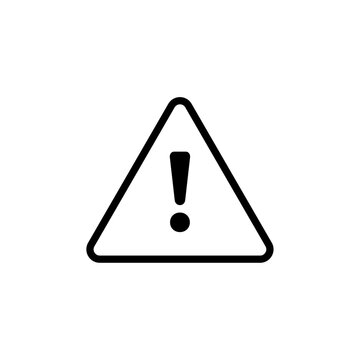 recommend clip art: Exclamation mark icon Black and white outline vector