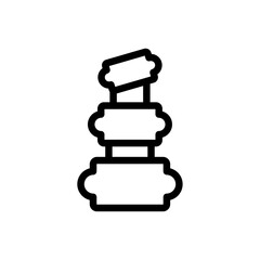 Hernia icon Black and white outline vector