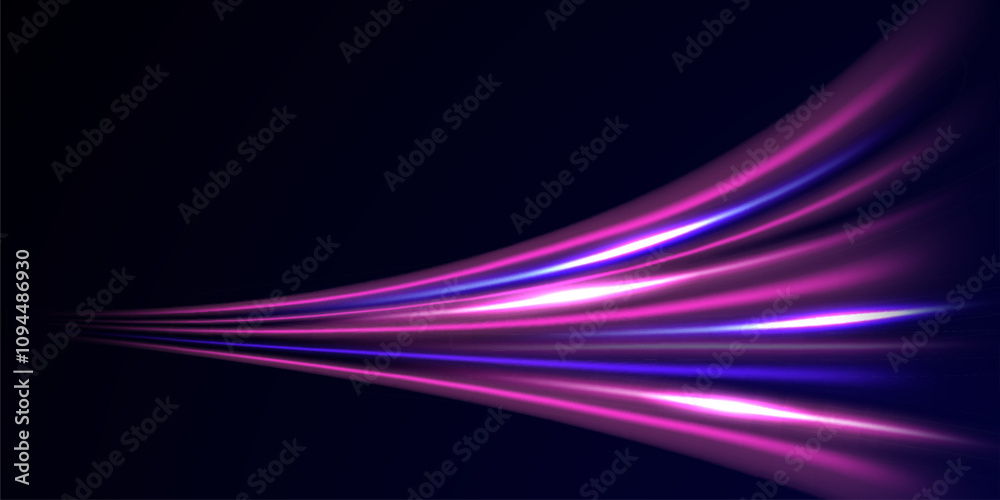 Wall mural beautiful light speed line background on black background abstract design vector illustration