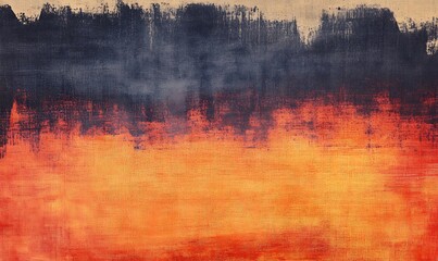 Abstract artwork featuring a gradient of dark to warm colors, evoking emotion and depth.