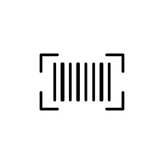 Scan barcode icon Black and white outline vector