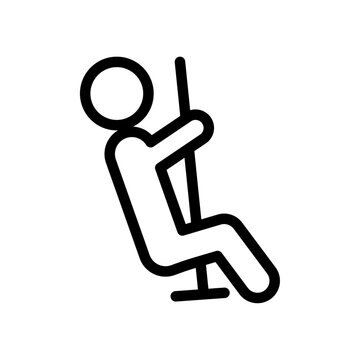 recommend clip art: swing icon Black and white outline vector