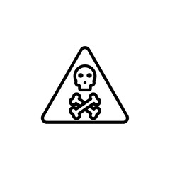 Toxic product icon Black and white outline vector