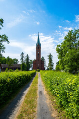 Obraz premium Evangelische Kirche Gross Lassowitz, Woiwodschaft Opole, Polen