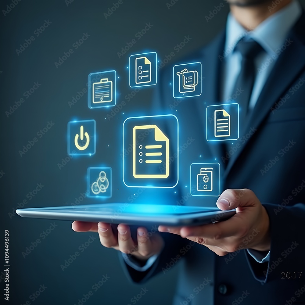 Poster Comprehensive Overview of Document Management System Concepts to Streamline Business Data Storage and Enhance Efficiency in File Handling and Organization
