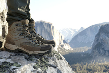 Adventurous hiking journey in majestic mountain landscape