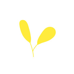 yellow leaf vector