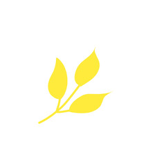 yellow leaf vector