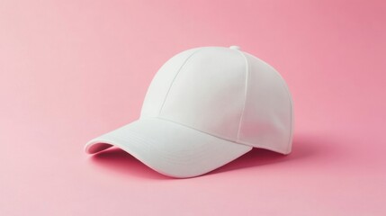 Fototapeta premium White baseball cap mockup isolated on a clean background for customization