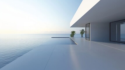 Obraz premium Futuristic, minimalist and streamlined style architectural design.