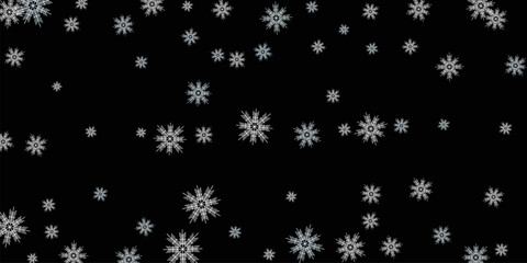 snowflakes on black background
