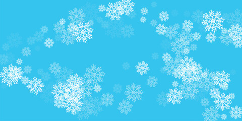 snowflakes on blue background