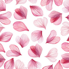 seamless pattern with pink leaves
