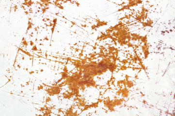 Rusty scratches on an old metal on a transparent background. Vintage scratched grunge texture effect for design.