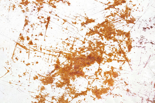 Rusty scratches on an old metal on a transparent background. Vintage scratched grunge texture effect for design.