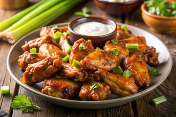 Fototapeta premium Honey-Glazed Chicken Wings