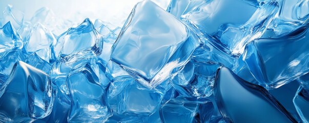 Chaotic Glass Shapes Background in Abstract Design, Generative AI