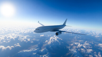 Obraz premium 空を飛ぶ飛行機