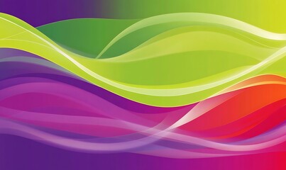 A vibrant abstract design featuring flowing waves in various colors.