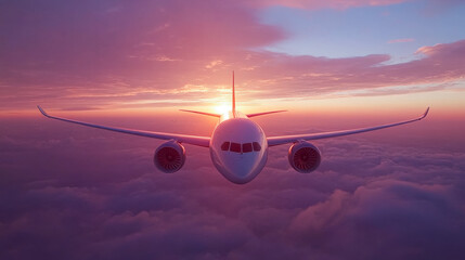 空を飛ぶ飛行機