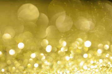 Abstract gold bokeh background with blur copy space for Celebrations, christmas, new year