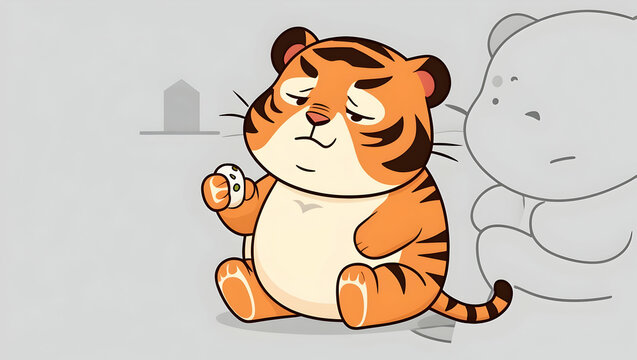  Cartoon chubby tigger funny and cute