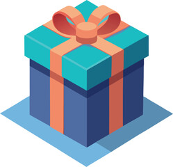 Gift Box Vector Illustration ? Clipart and Cotton Line Art Design 1.eps