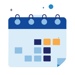   calendar blue background Simple Flat Design Calendar Icon