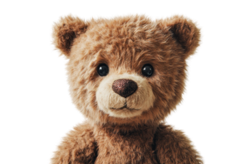 Cute teddy bear close-up home decor plush toy cozy environment indoor comfort concept