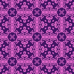 Fototapeta premium Elegant purple floral wallpaper