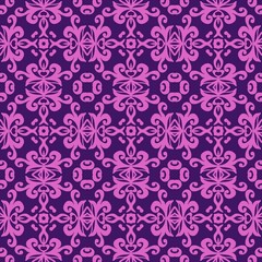 Obraz premium Elegant purple floral wallpaper