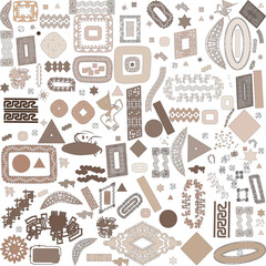 An original pattern for your napkin. Design elements from different styles.