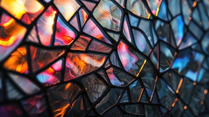 Stained glass window mosaic art