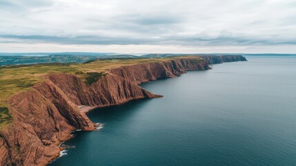 Obraz premium Coastal cliffs overview scenic location nature photography ocean view