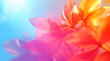 Fototapeta premium Vibrant Flower Petals Bloom in a Dreamlike, Abstract Background