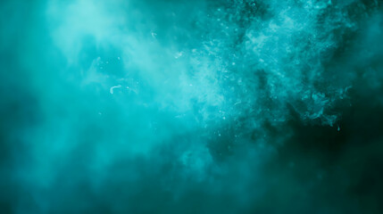 Obraz premium Abstract Teal Smoke Background: Swirling Vapor Creates an Ethereal, Dreamlike Atmosphere