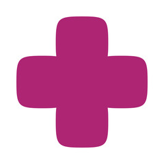 Obraz premium Squircle Cross Rounded Square Pink Icon