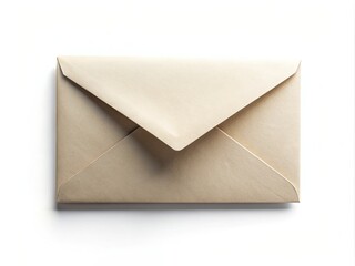 Elegant Envelope Mock-Up with Blank Space for Customization, Isolated on White Background for Architectural Photography and Creative Design Projects